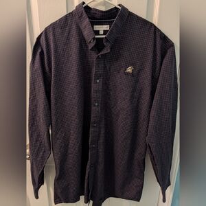 Appalachian State Mountaineers Men's Black Checkered Shirt Size 3X